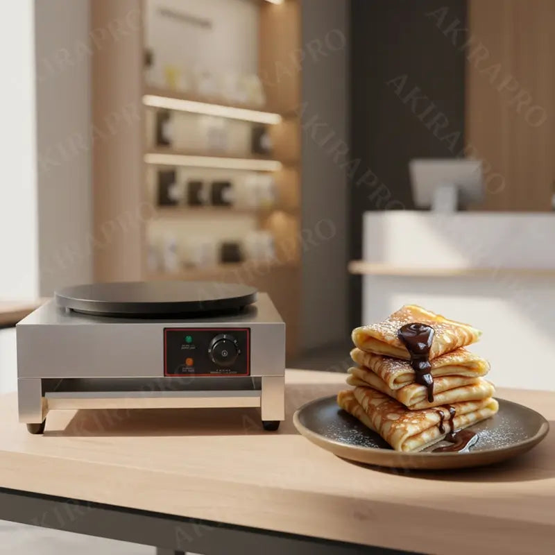 ✔ Machine Crépière électrique, grille de fabrication de crêpes antiadhésives, poêle à crêpe commerciale de 15,75 pouces avec contrôle de température