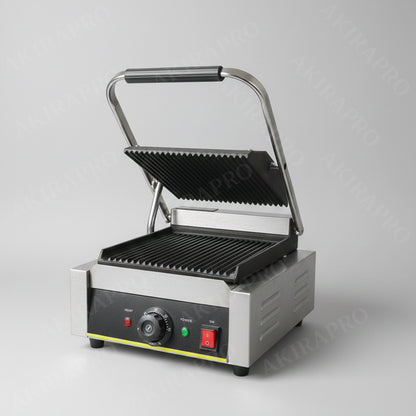 Presse Panini Professionnelle Électrique – Grill Commercial en Acier Inox – Haute Puissance & Rainures Anti-Adhésives