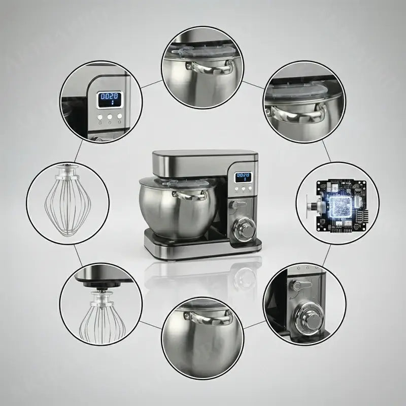 Pétrin Digital 9 L en acier inoxydable (Robot)